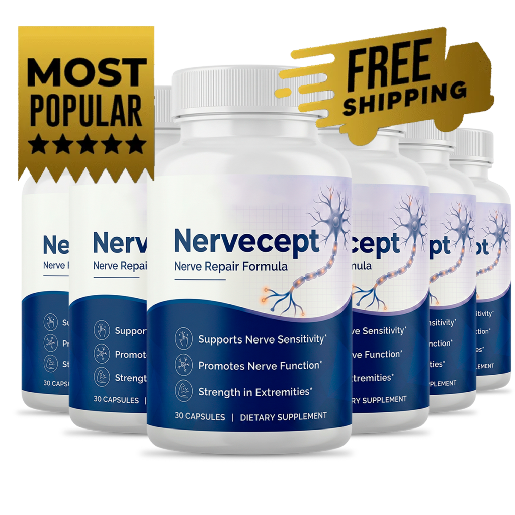 Nervecept supplement six-bottle package